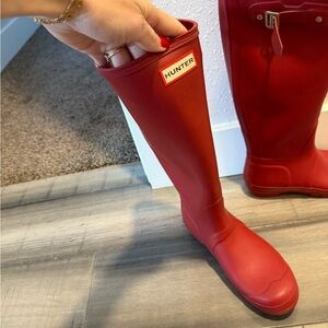 Hunter Women's Red Rain Boots